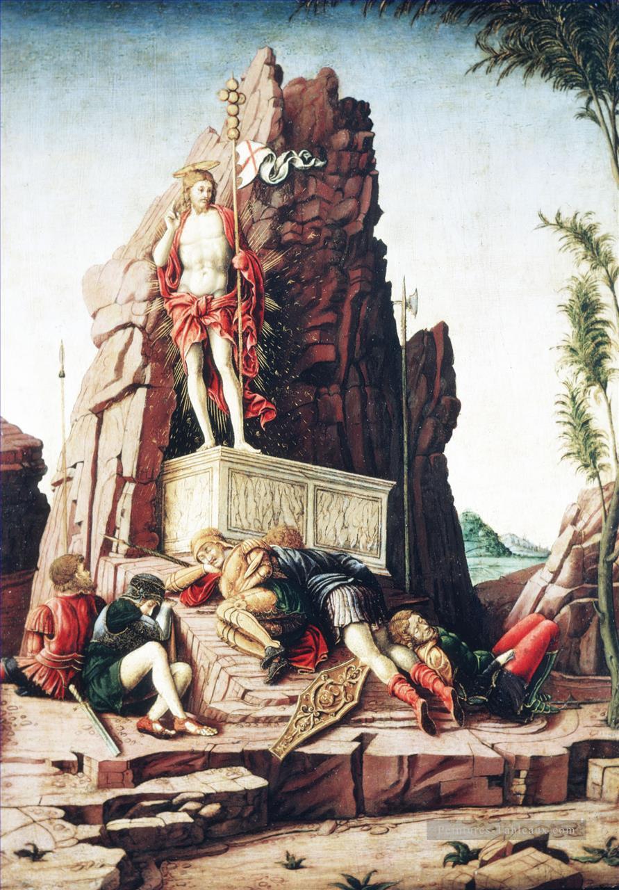 La Résurrection Renaissance peintre Andrea Mantegna Peintures à l'huile